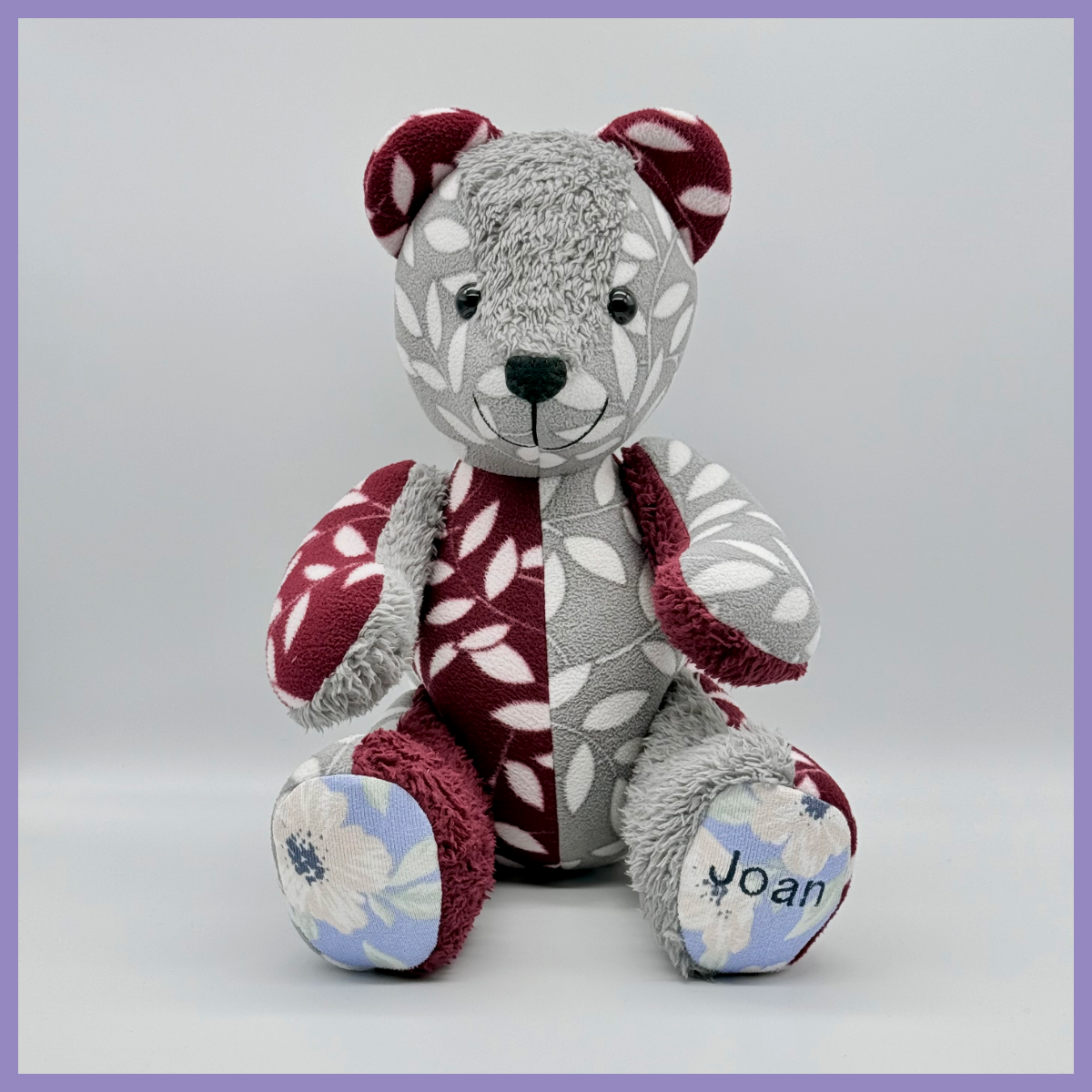 Patchwork Style Made From Clothing Jointed Memory Bear | Memories by Melly