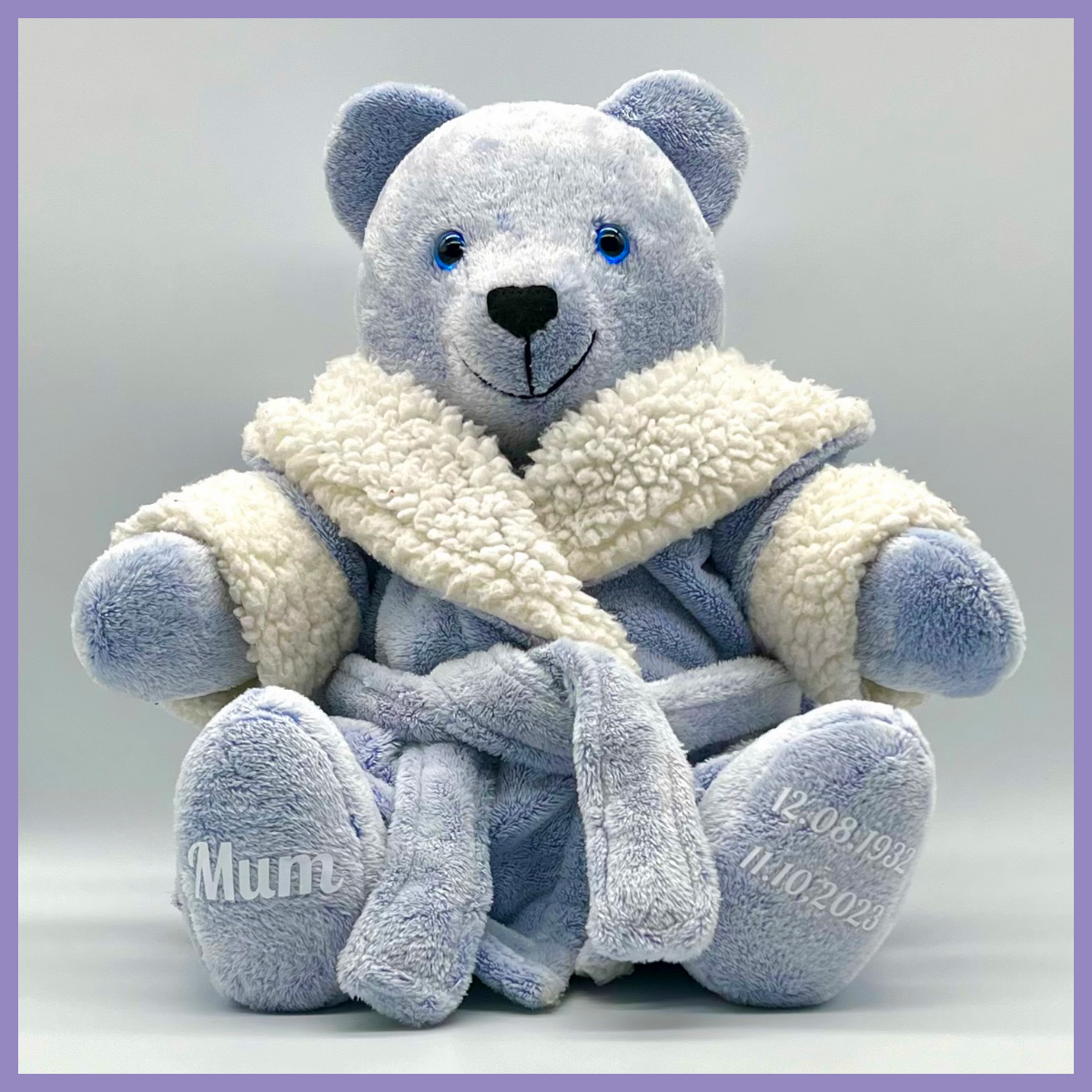 grey teddy bear dressing gown Bear Dressing Gown Baby 6-18 Months main image 0