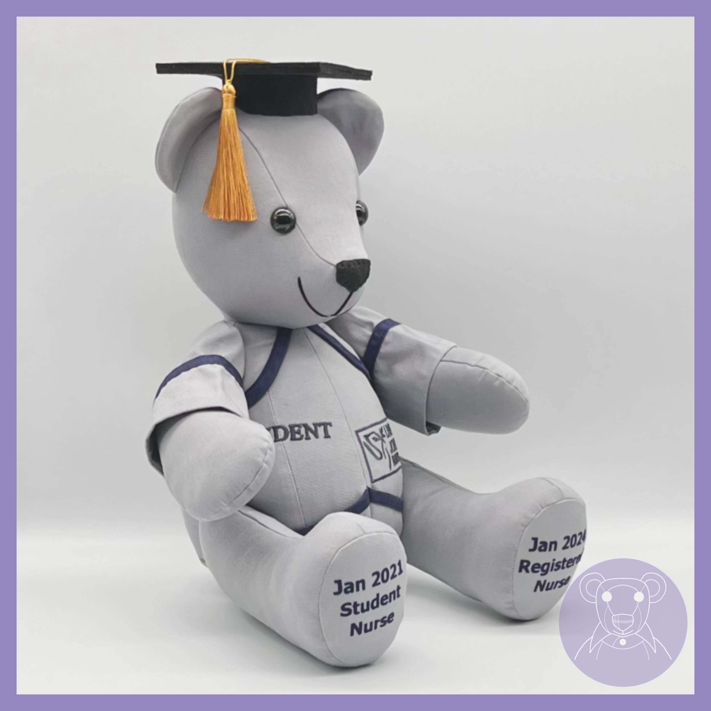 Doctor Nurse NHS Uniform Memory Bear Made From Uniform Memories by Melly
