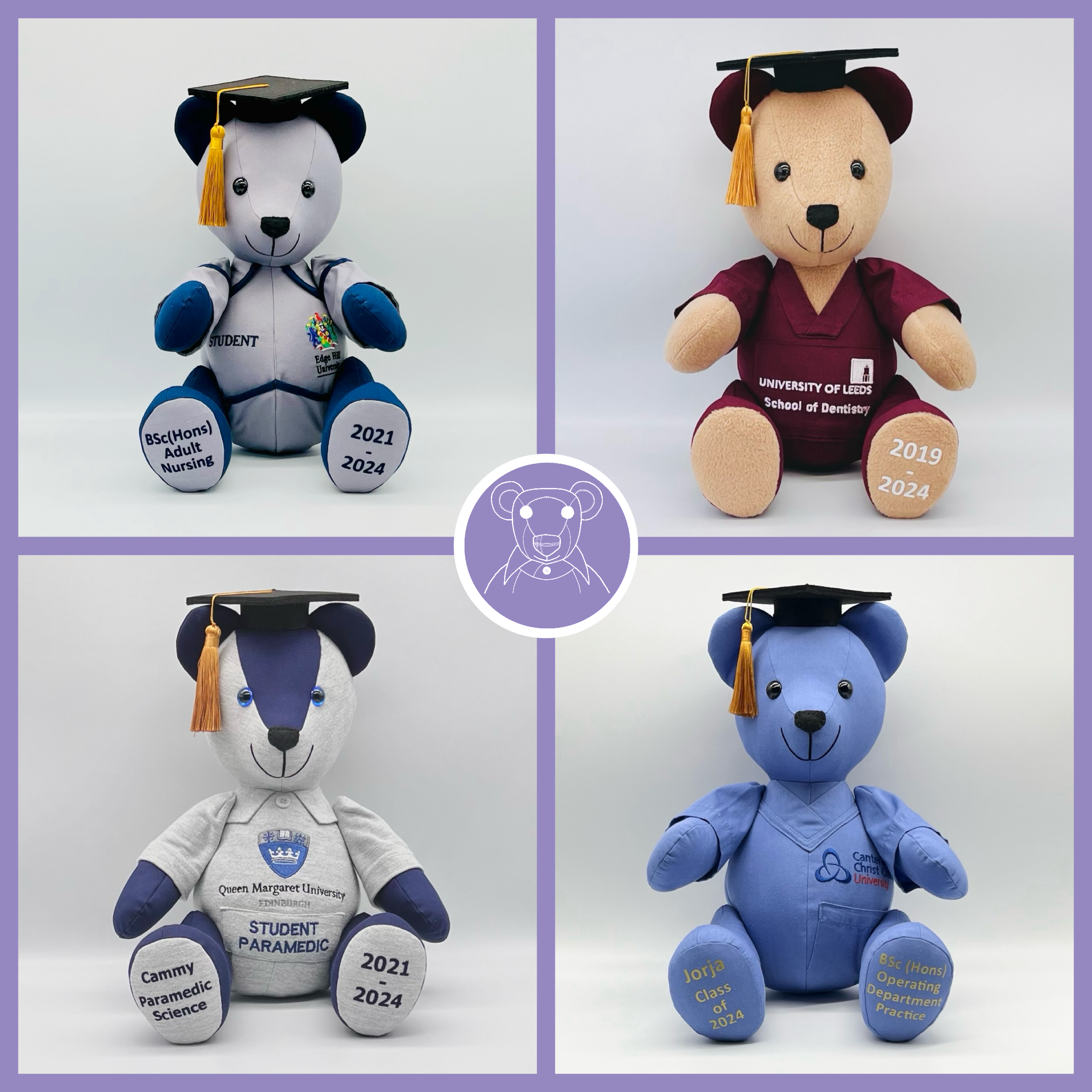 Teddy bear in nurse uniform top